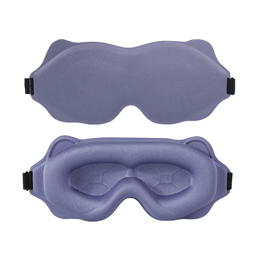 3D Contour Sleep Mask – Total Blackout Eye Mask with Adjustable Strap