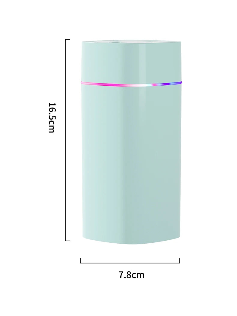 600ml Dual Nozzle USB Humidifier with 7-Colour Ambient Light