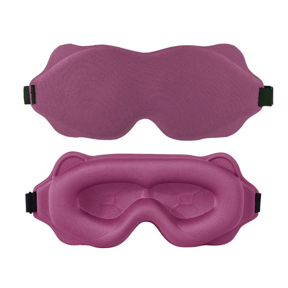 3D Contour Sleep Mask – Total Blackout Eye Mask with Adjustable Strap