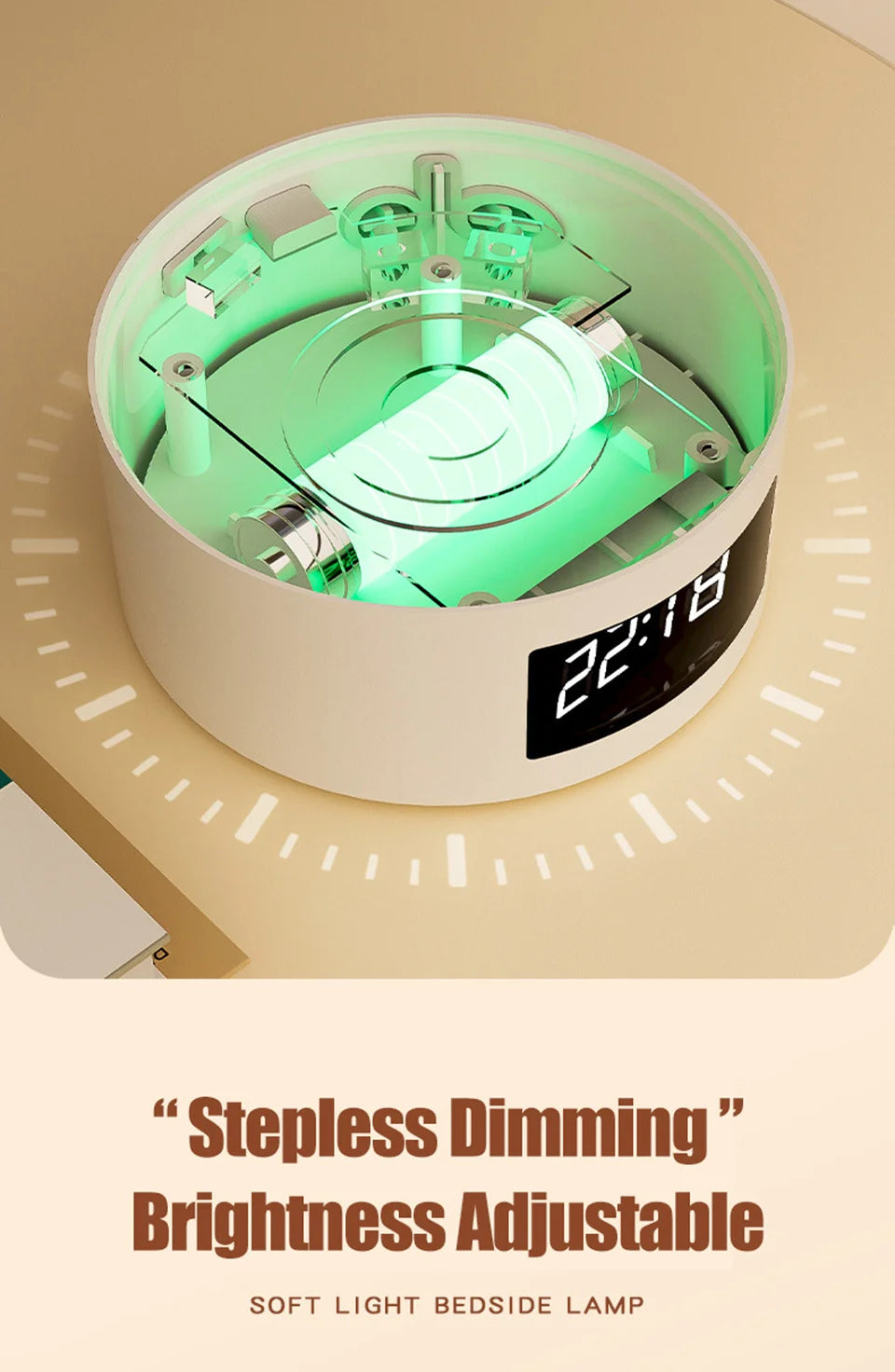 DreamGlow™ Rechargeable Touch Night Light – 3 Colour Modes