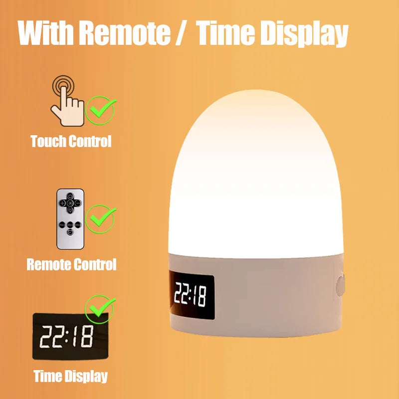 DreamGlow™ Rechargeable Touch Night Light – 3 Colour Modes