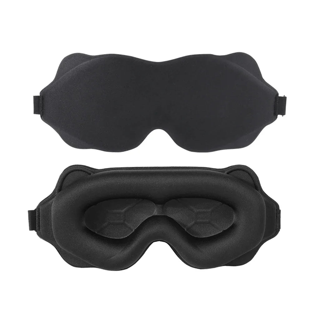3D Contour Sleep Mask – Total Blackout Eye Mask with Adjustable Strap