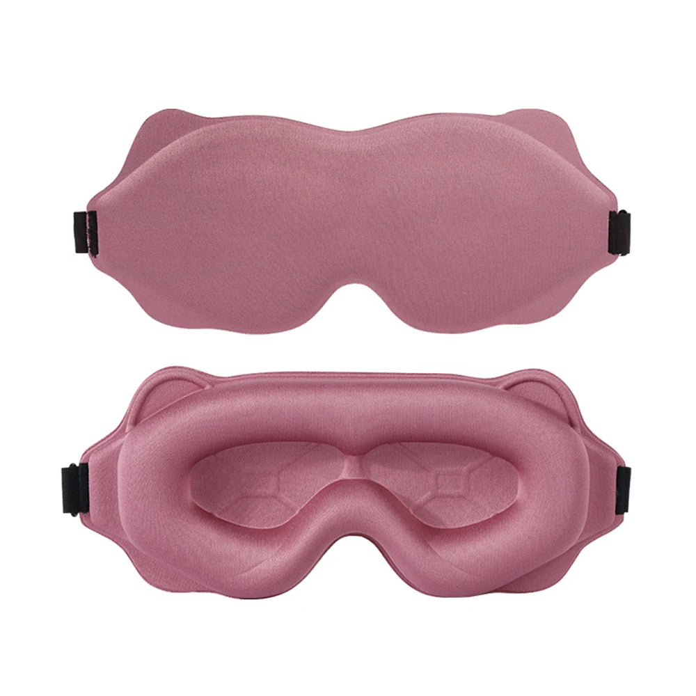 3D Contour Sleep Mask – Total Blackout Eye Mask with Adjustable Strap