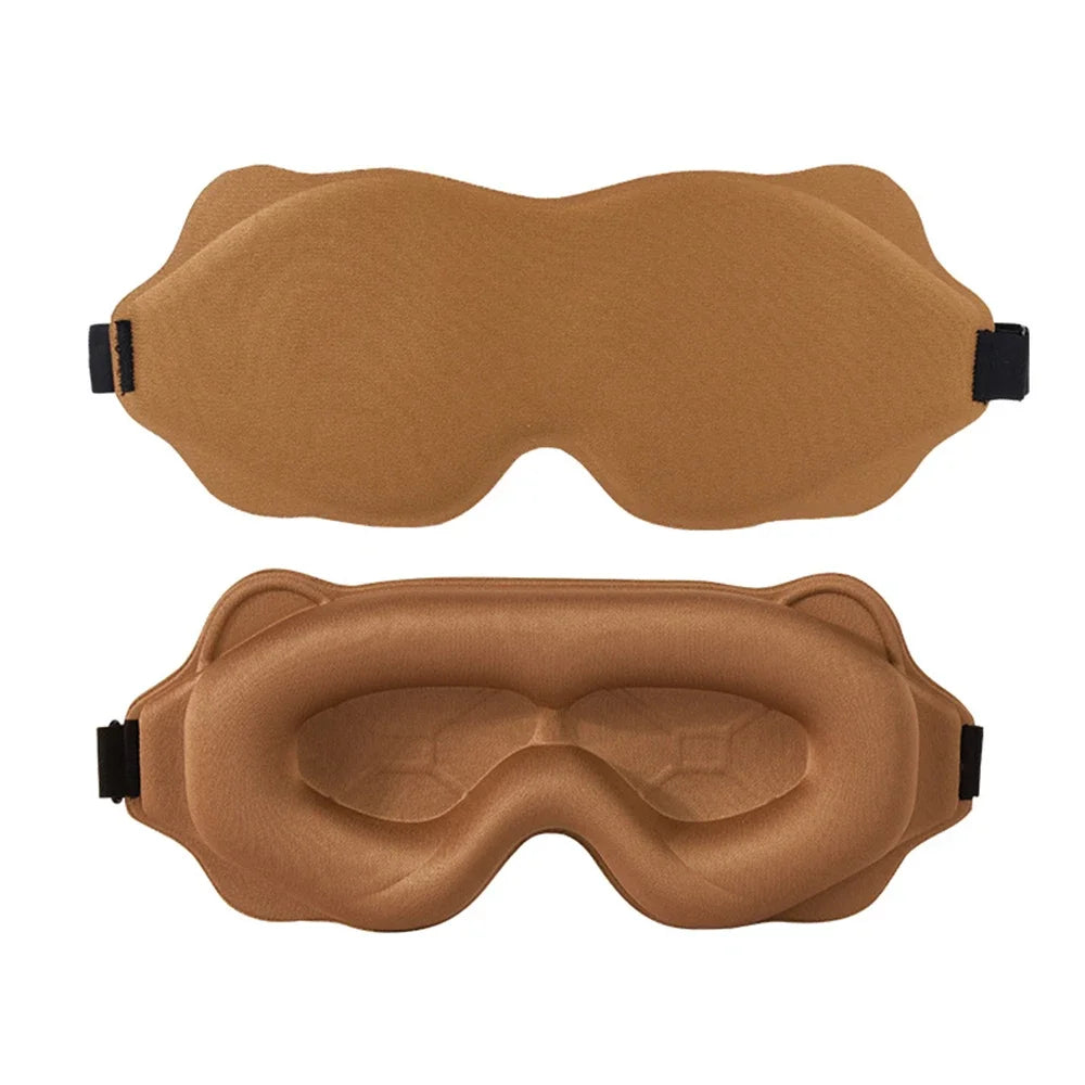 3D Contour Sleep Mask – Total Blackout Eye Mask with Adjustable Strap