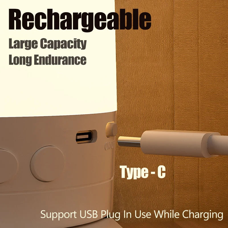 DreamGlow™ Rechargeable Touch Night Light – 3 Colour Modes