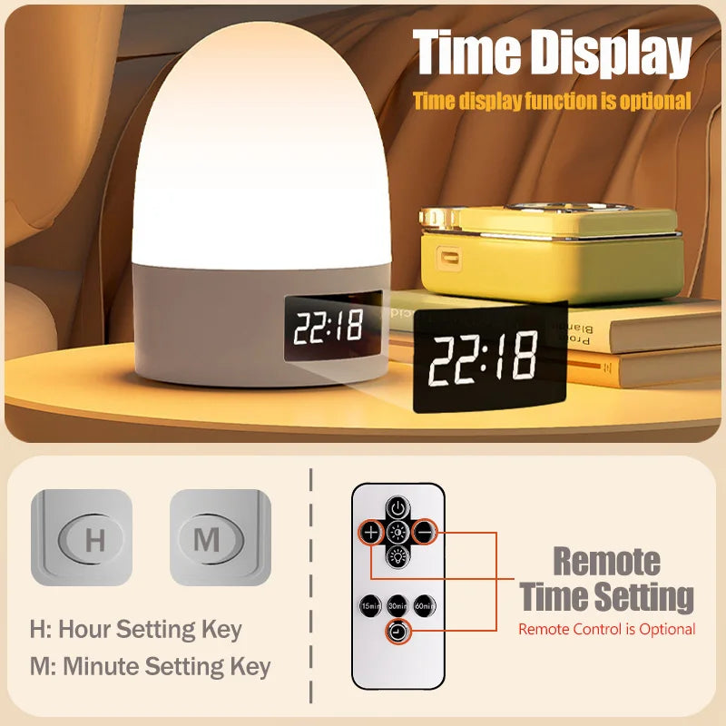 DreamGlow™ Rechargeable Touch Night Light – 3 Colour Modes