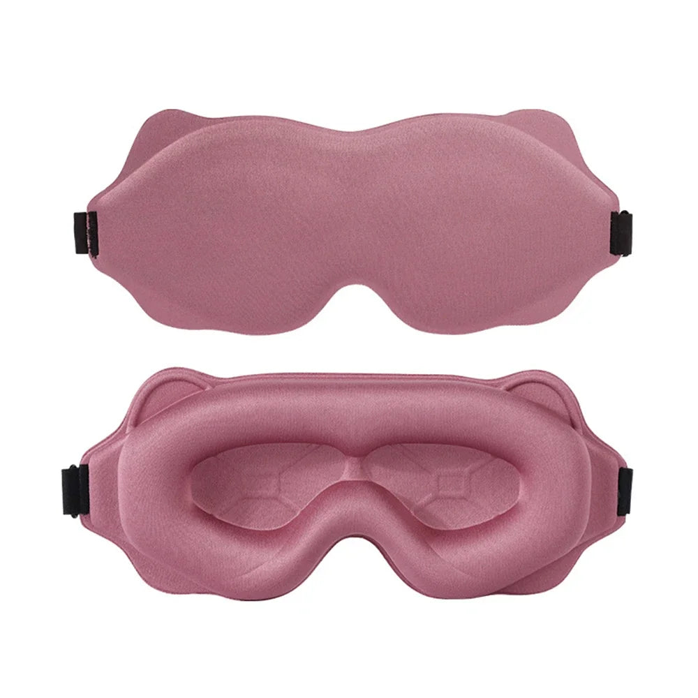 3D Contour Sleep Mask – Total Blackout Eye Mask with Adjustable Strap