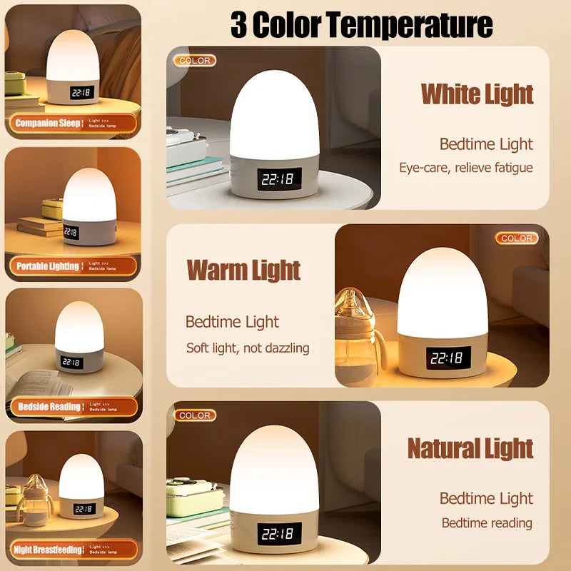 DreamGlow™ Rechargeable Touch Night Light – 3 Colour Modes