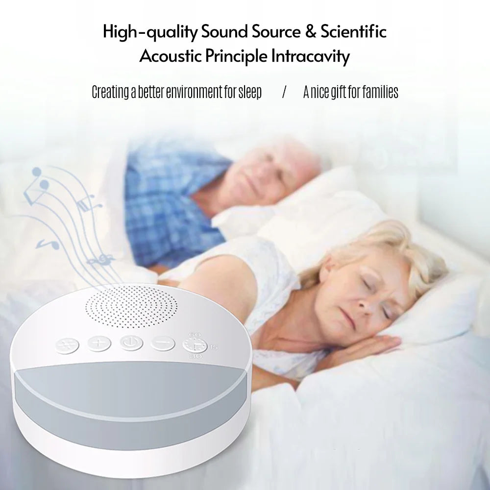 Baby White Noise Machine with Night Light – USB Rechargeable Sleep Sound Machine